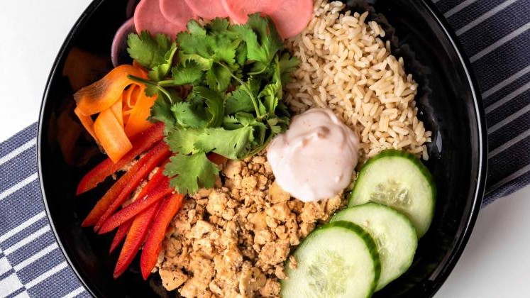 Tofu rice bowl